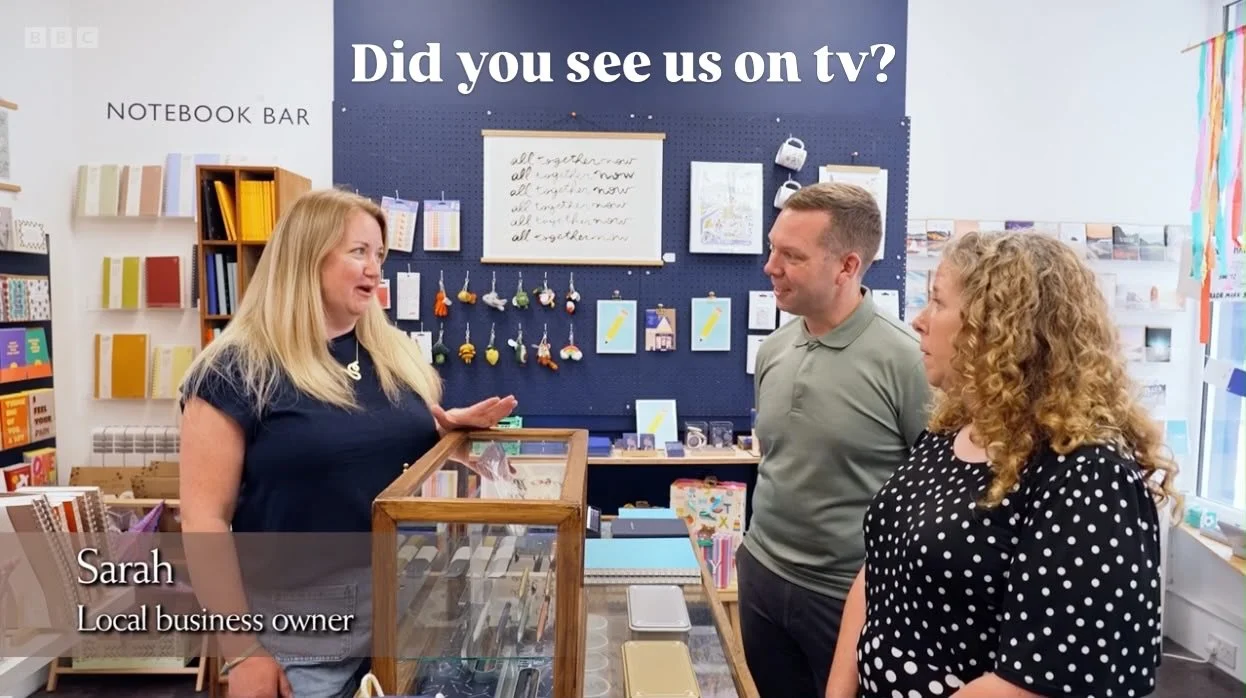 Did you see us on yesterday&rsquo;s @escape_country ? What fun I had filming with Cheryl &amp; Barry as they explored Moray &amp; Aberdeenshire.  Both PMI &amp; @seasgair.store look so good on film. Who fancies moving up? {it&rsquo;s available on ipl