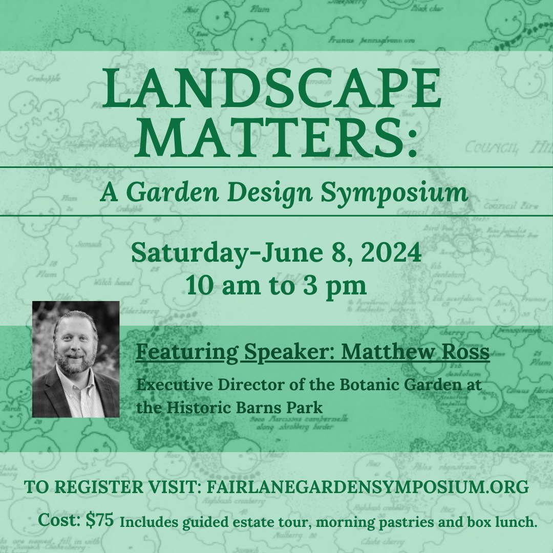 Learn how landscape matters during our Garden Symposium event. On Saturday, June 8, 2024, join us for a day that includes an introductory lecture, a facilitated tour of Fair Lane, and a guided, hands-on design session exploring the residential landsc