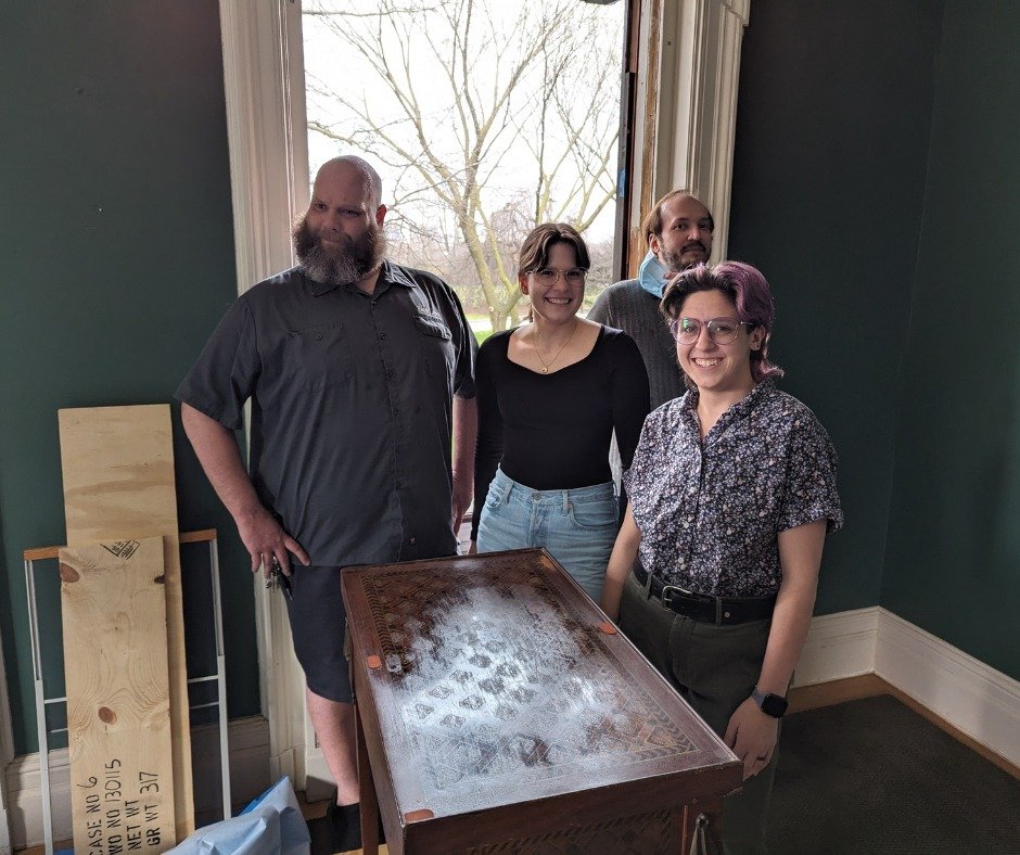 We officially have a bed, desk, chair, and dresser in Rosa's room. The safe cabinet and small three-drawer dresser are now in the Main Suite. This was one of our big efforts before our Restoration Showcase event. This wouldn't have been possible with