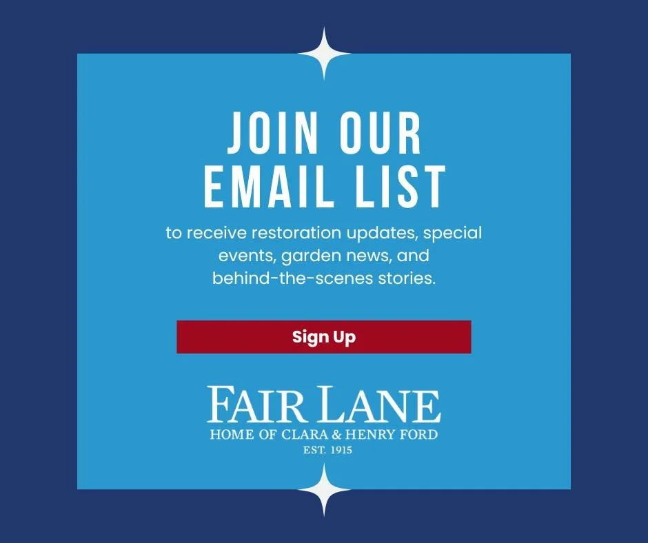 What is Giles, Fair Lane's Senior Manager of Philanthropy, looking forward to in 2026? The many exciting events, restoration projects, and initiatives happening at the Estate.
ㅤ
The best way for you to stay-in-the-know about everything Fair Lane is t