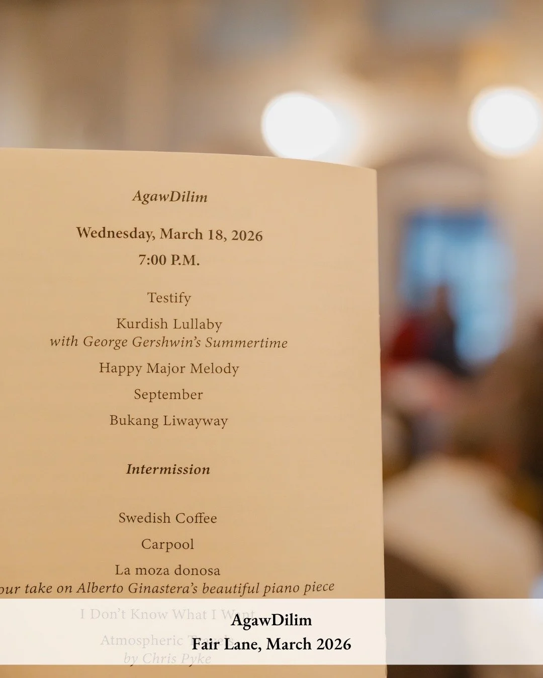 What an unforgettable evening of music and cultural connection. ✨
ㅤ
On Wednesday, March 18, audiences were transported into a rich, immersive soundscape by AgawDilim. Blending Indian, Persian, and global musical traditions, the group delivered a perf