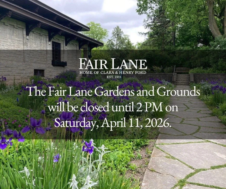 The Fair Lane Gardens and Grounds will be closed until 2 PM on Saturday, April 11, 2026, for the annual Martian Race.
ㅤ
We appreciate your patience.
ㅤ
#FairLane #Dearborn