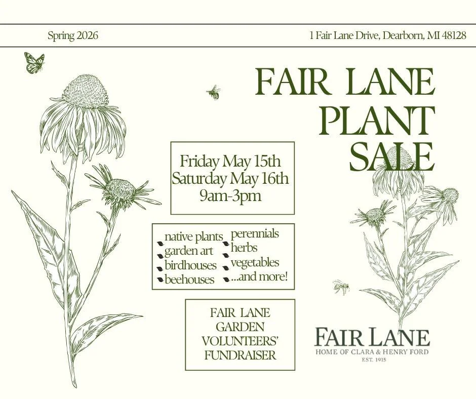 One of our favorite traditions, Fair Lane's annual Plant Sale, is almost here! This special event is more than just a chance to shop, it&rsquo;s a way to support the gardens that have been part of the Estate&rsquo;s story for over a century.
ㅤ
Join u