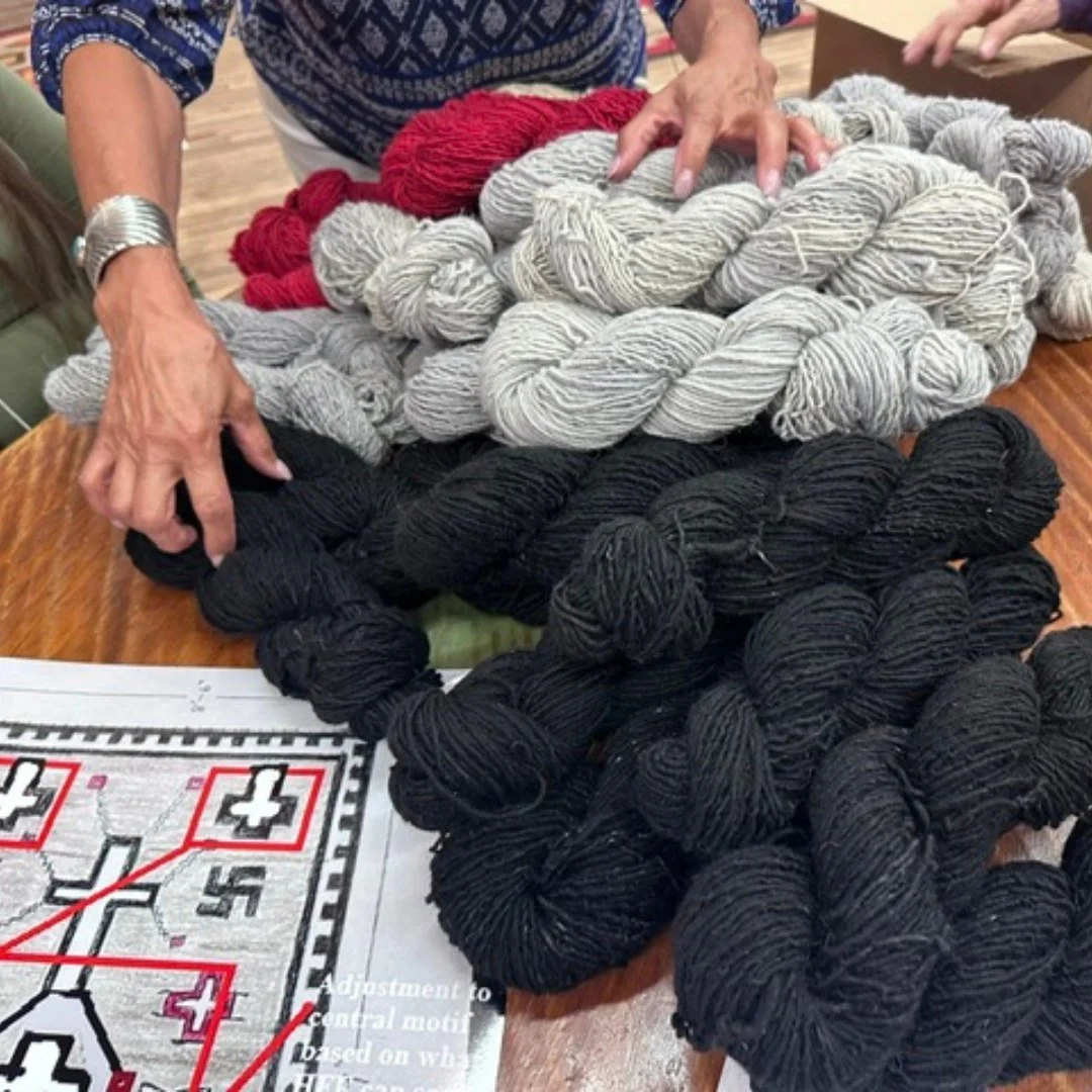 In June, we shared information about the recreation of a custom Navajo run for the Field Room. And today, we're excited to share an update.
ㅤ
After several weeks of sourcing and processing historically accurate wool, the first skeins have officially 
