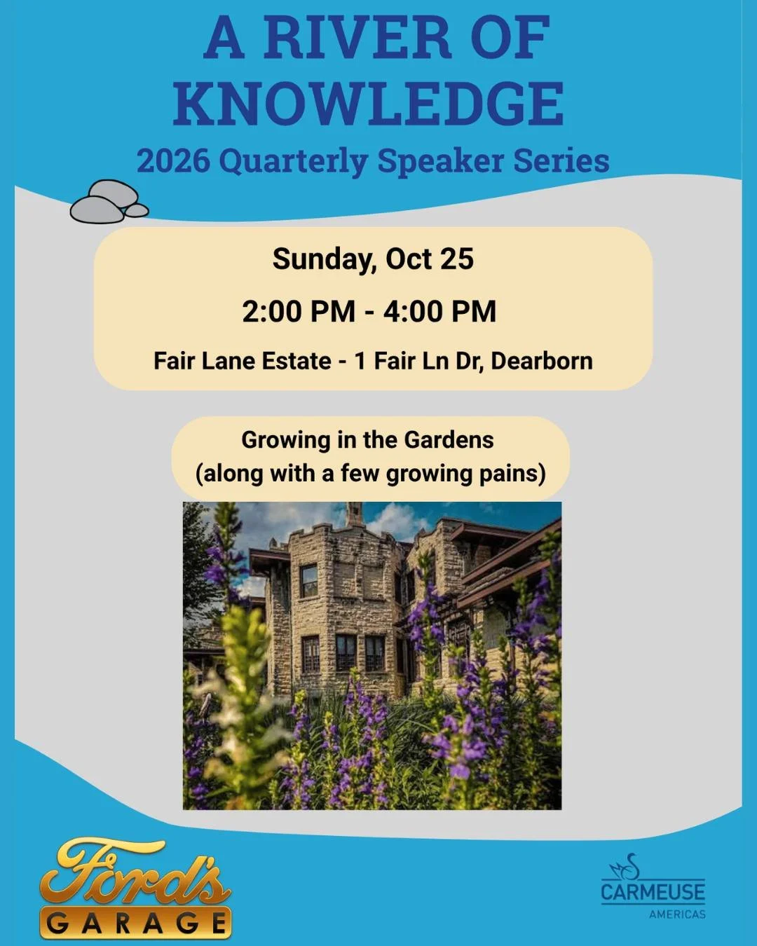 🌹Learn from our very own Karen, Fair Lane Estate's Senior Director of Gardens &amp; Grounds, as she explores the history, restoration, and ongoing transformation of Fair Lane Estate&rsquo;s historic landscape.
ㅤ
📅 Sunday, October 25
🕑 2:00&ndash;4