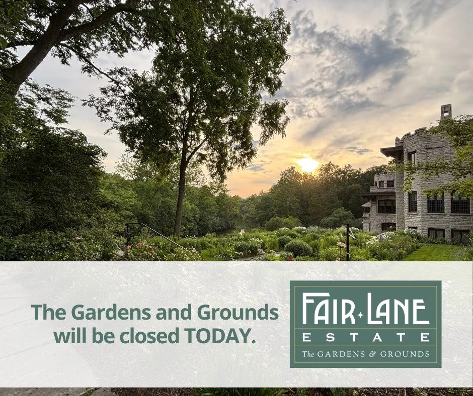 Friendly Reminder: The Gardens and Grounds will be closed today.
ㅤ
We appreciate your understanding!
ㅤ
#FairLaneEstate #Dearborn