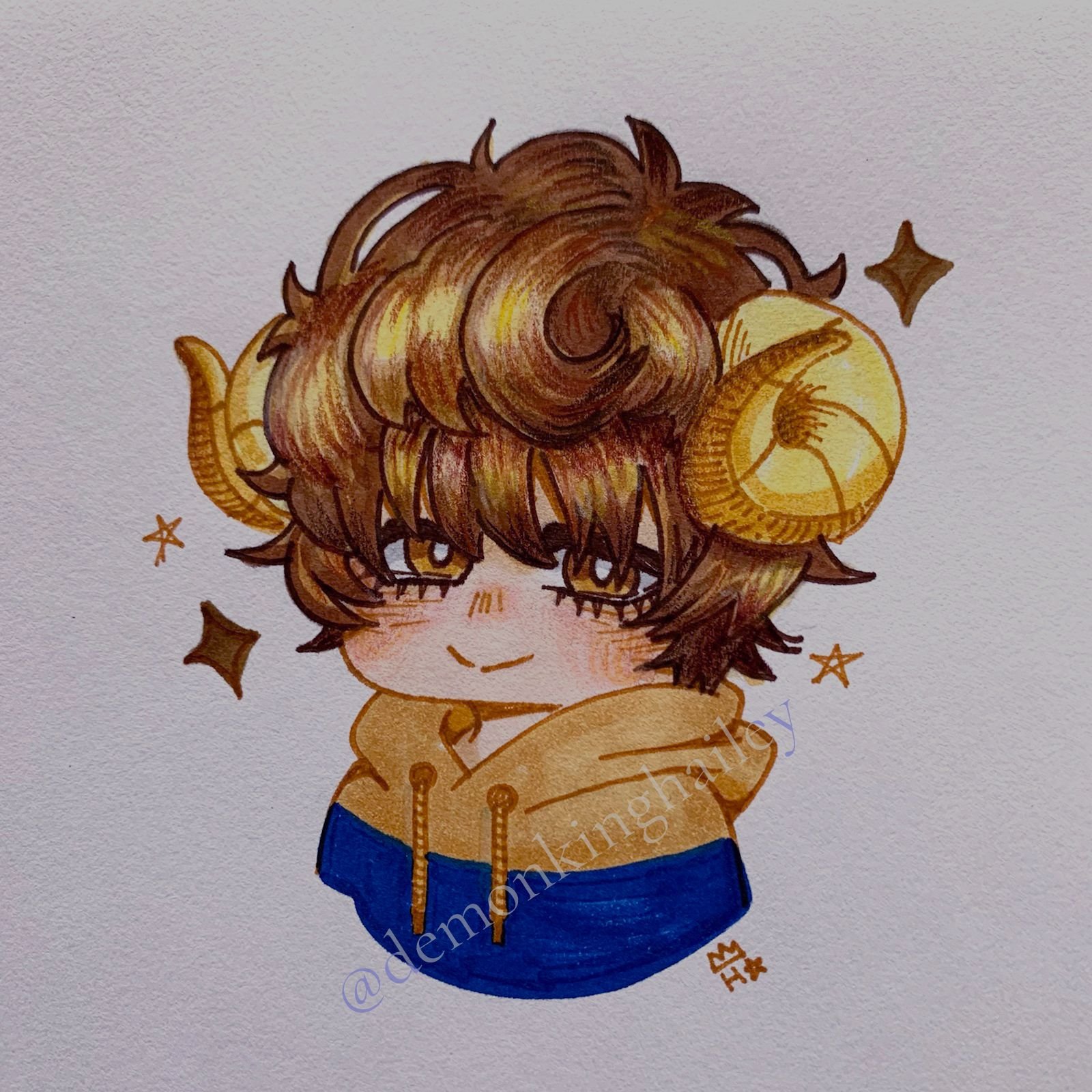 PINTSIZEDPRINCE PFP, 2021, Ink, Alcohol Marker, & Colored Pencil