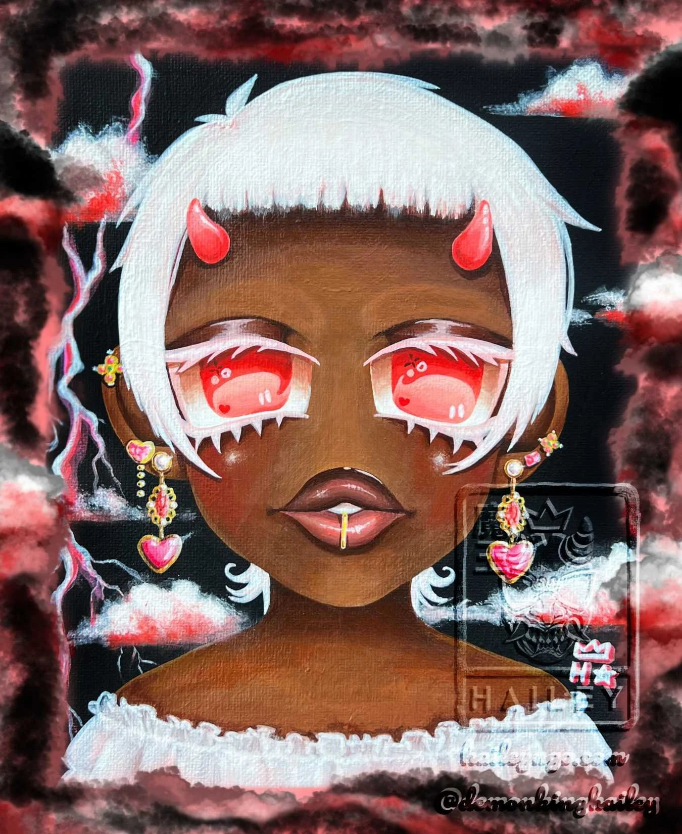 Diabólica #2, 2026, Acrylic, 8" x 10"