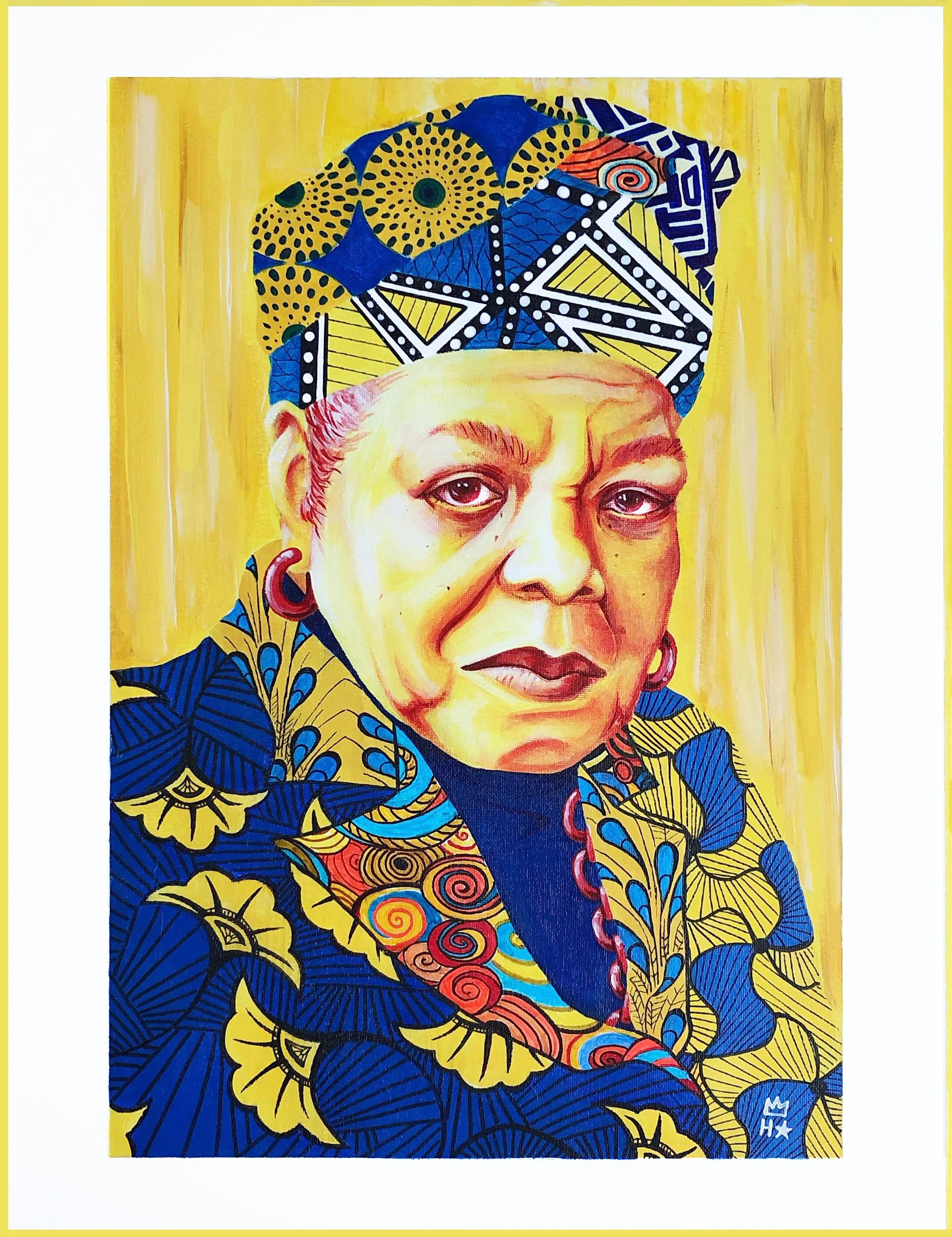 Maya Angelou, 2021, Acrylic Paint, 18" x 24"