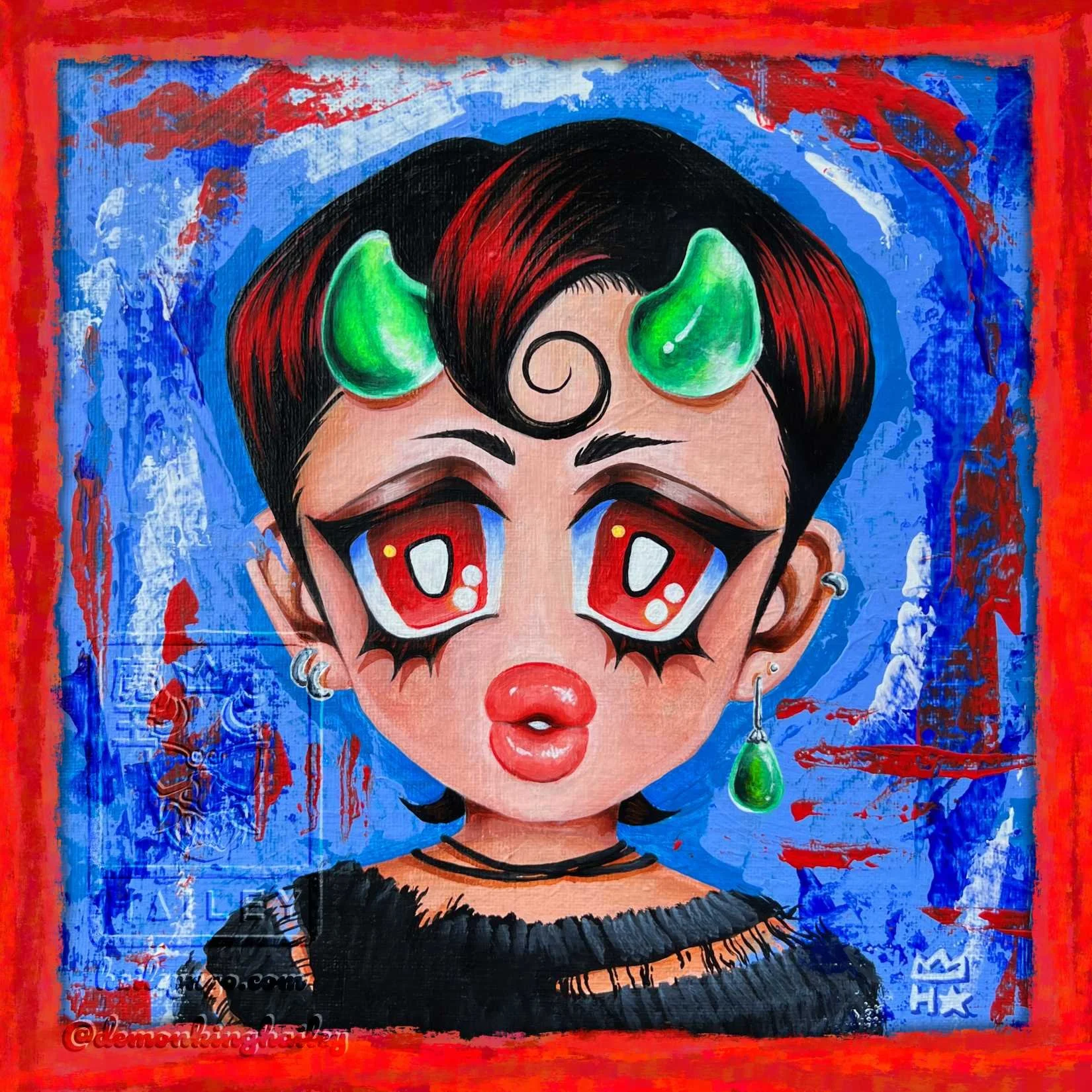Diabólica #1, 2026, Acrylic, 10" x 10"