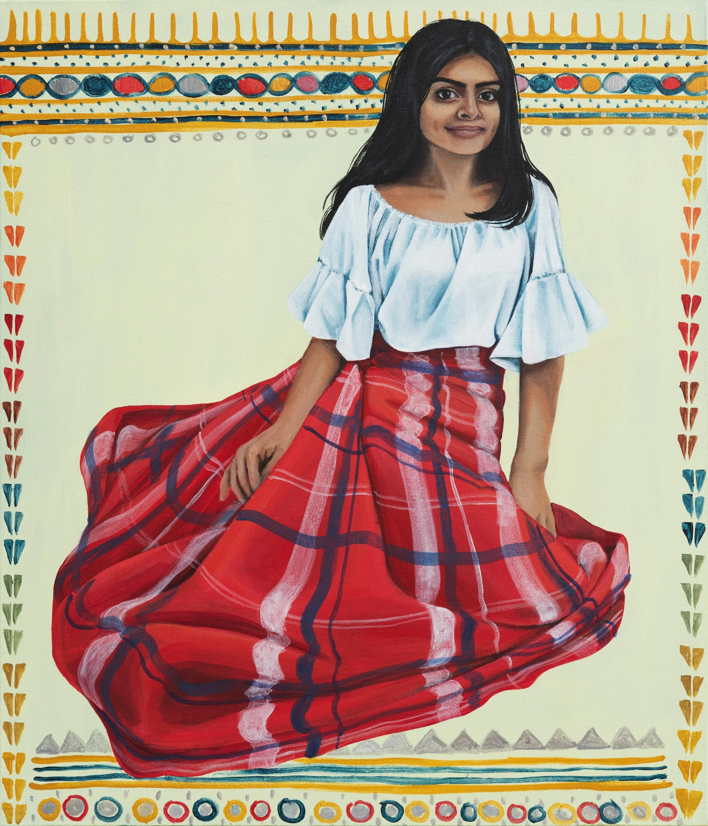 Niyati, 2023, Acrylic, 24” x 28”