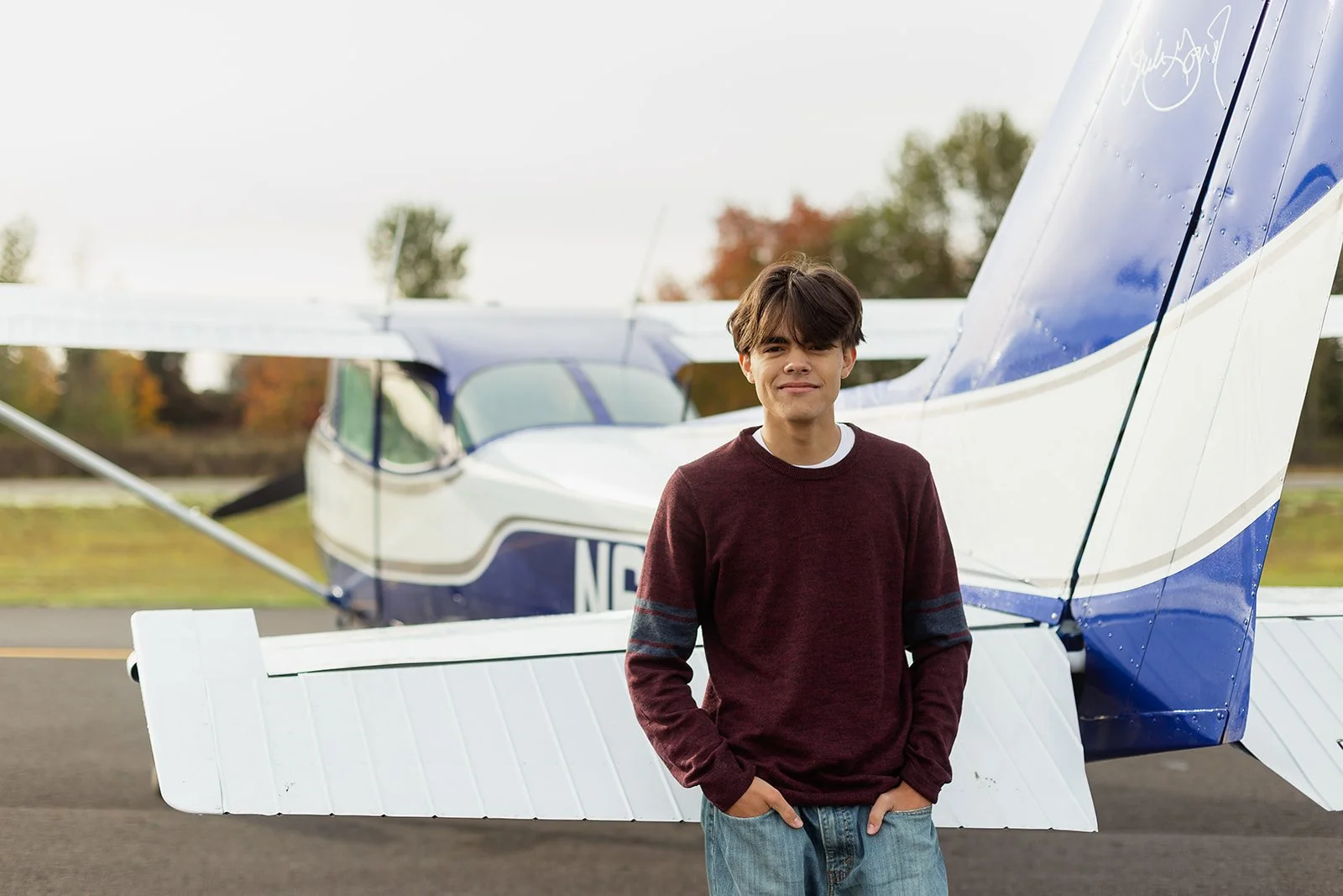 Aviation Senior Photos in Vancouver, WA