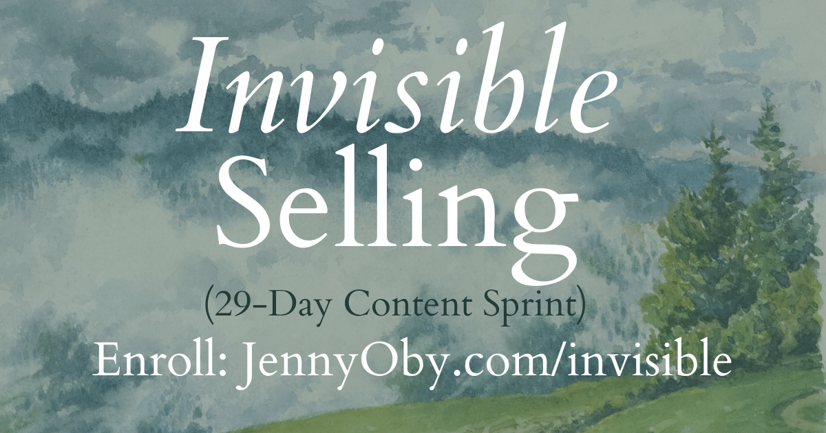 Invisible Selling: 29-Day Content Challenge