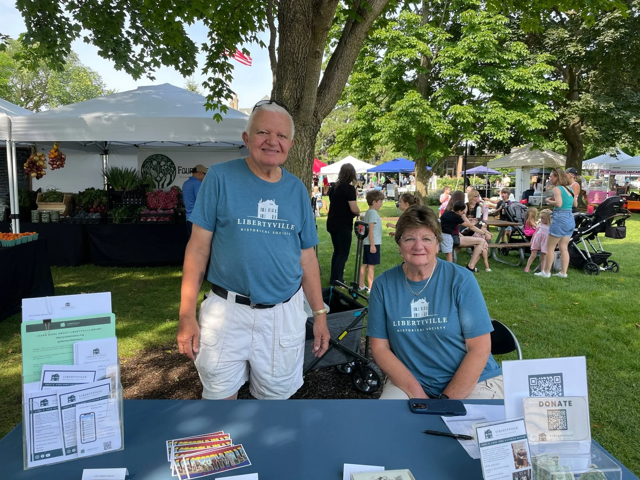 The Libertyville Historical Society is at the farmers market today 9am to 12pm. Stop and say hi!