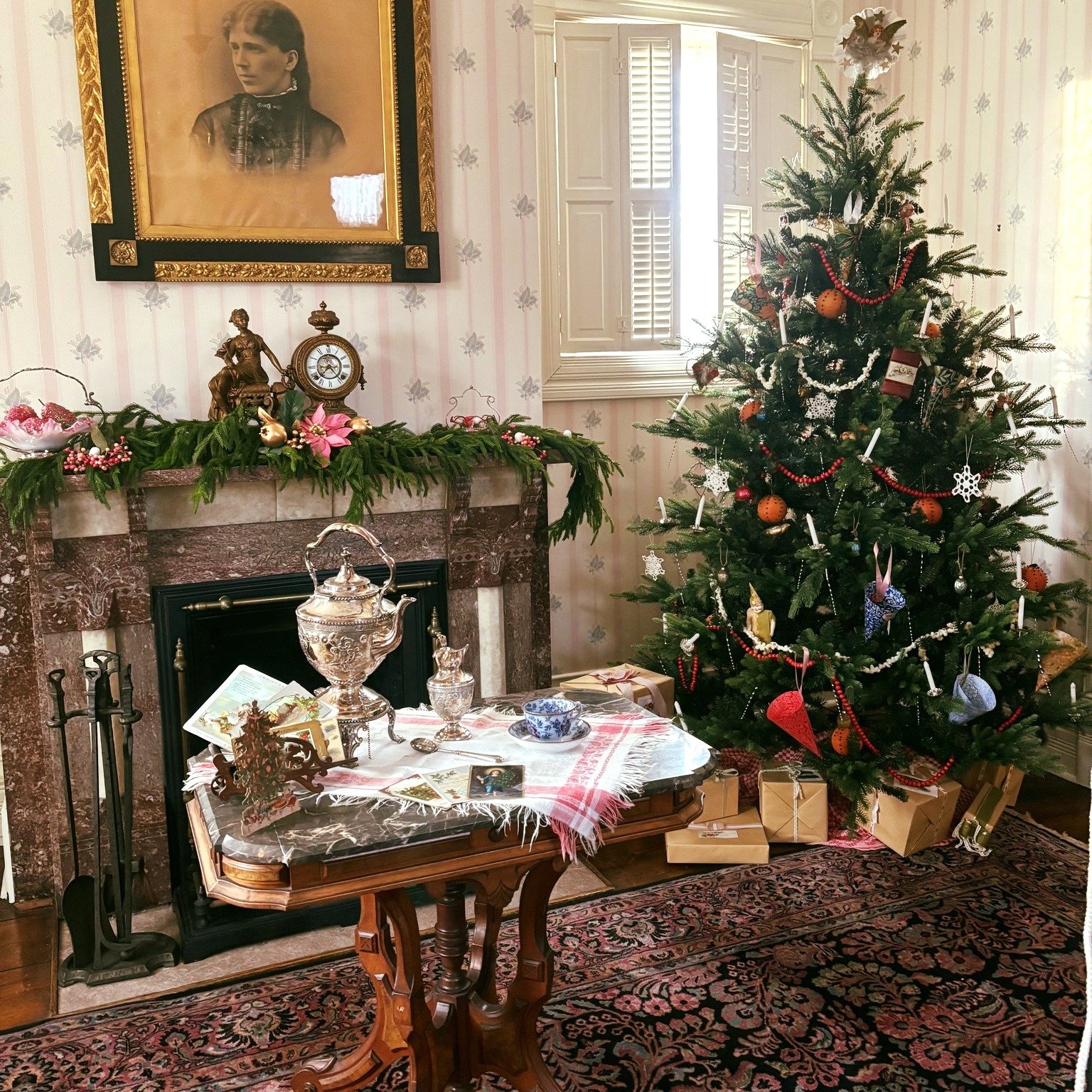 It's National Christmas Tree Lights Day! Do the candles on our tree count?

Victorian Christmas open houses Saturday, December 6 &amp; 13, 11am to 3pm. $5/adults, kids free! See you soon!