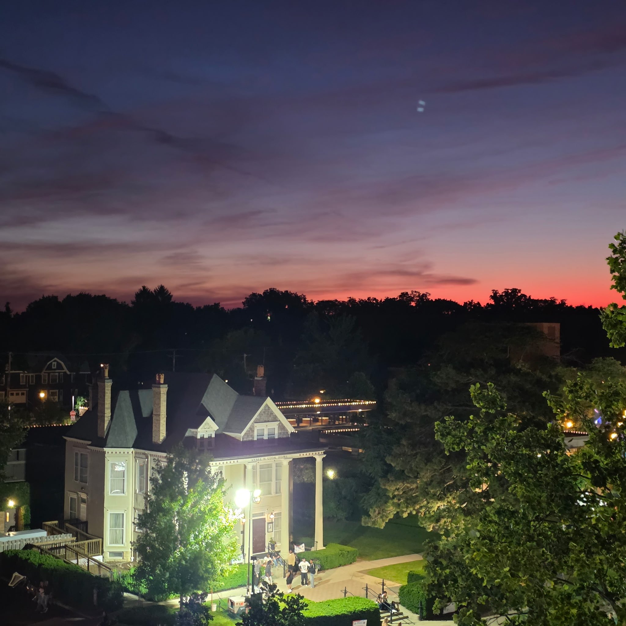 A beautiful view of the Cook Home from the top of the Libertyville Days Ferris wheel! Many thanks to a local resident for sharing this photo.
