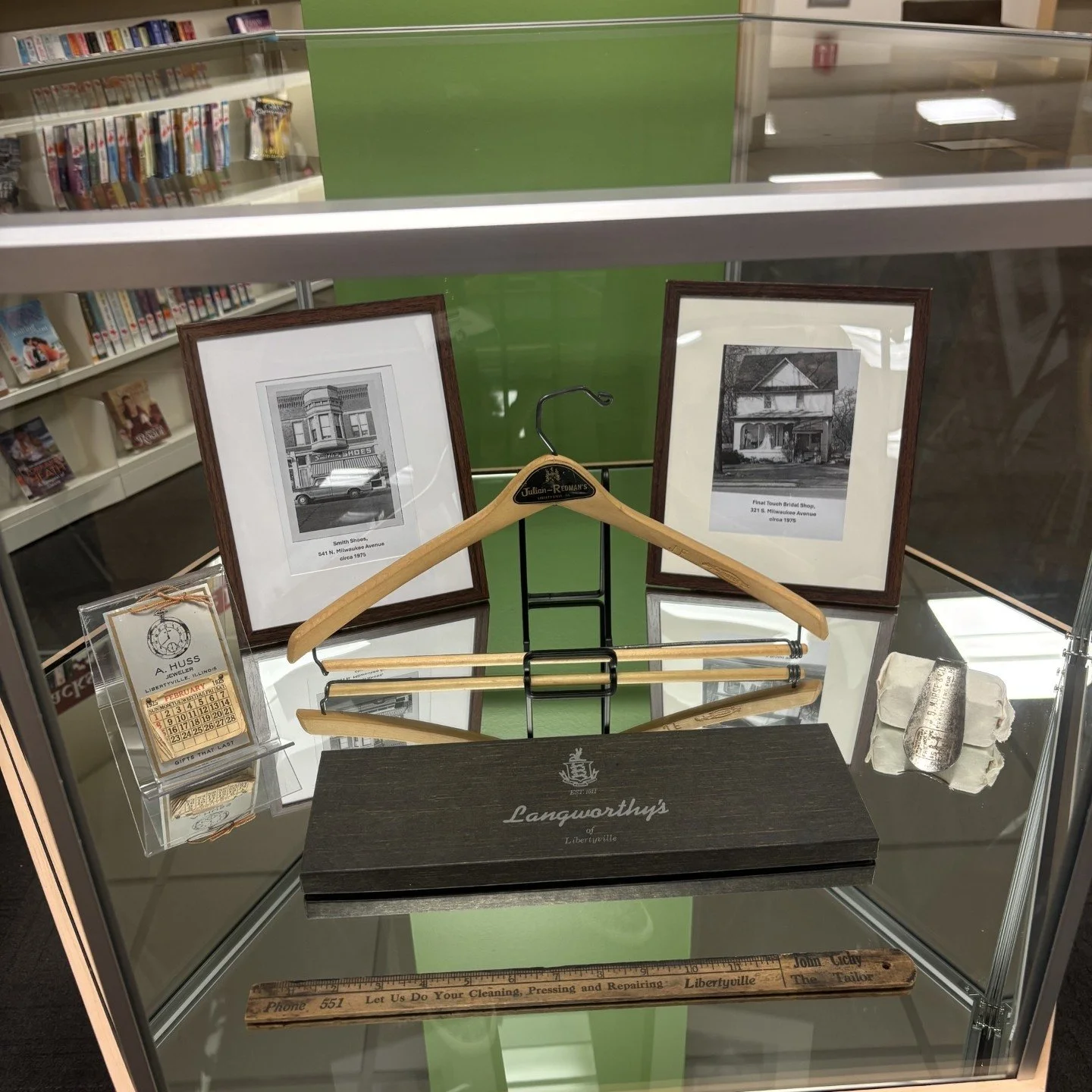 A sneak peak at some of the items in our Shop Local pop up exhibit. Come by the Cook Library foyer tomorrow (Sunday, July 12) between 2pm and 4pm to get a closer look at these and other items from Libertyville stores. The Ansel B. Cook Home is also o