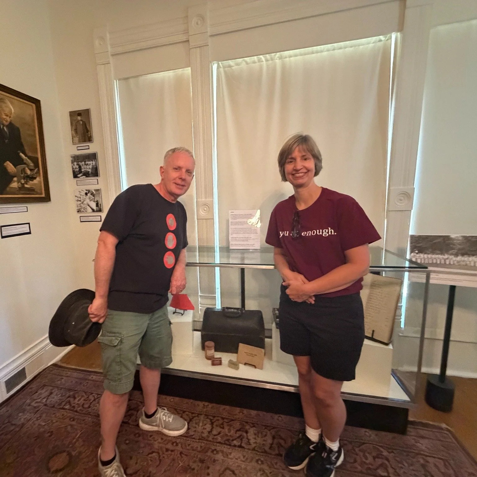 Kim and her husband Shawn stopped by last Sunday's open house to see the medical bag of Dr. Day, Kim's grandfather, in our Community + Service exhibit which features artifacts and photographs from Libertyville service professionals and organizations.
