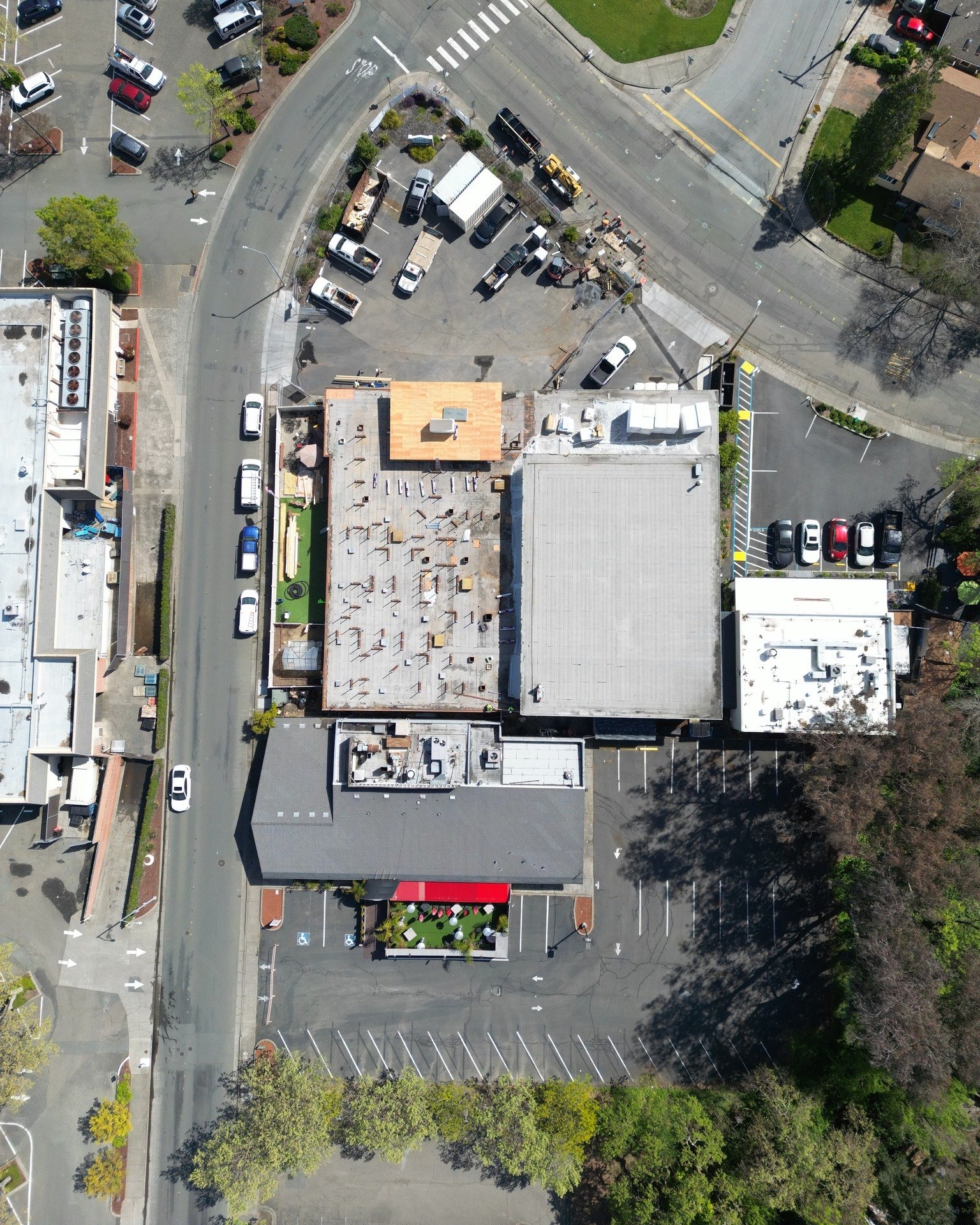 Aerial view of The Zones construction progress. 

Previously the Boys &amp; Girls Club of Greater Santa Rosa, the renovated building and site will continue to offer after-school and Summer enrichment programs for all youth. The redesigned space will 