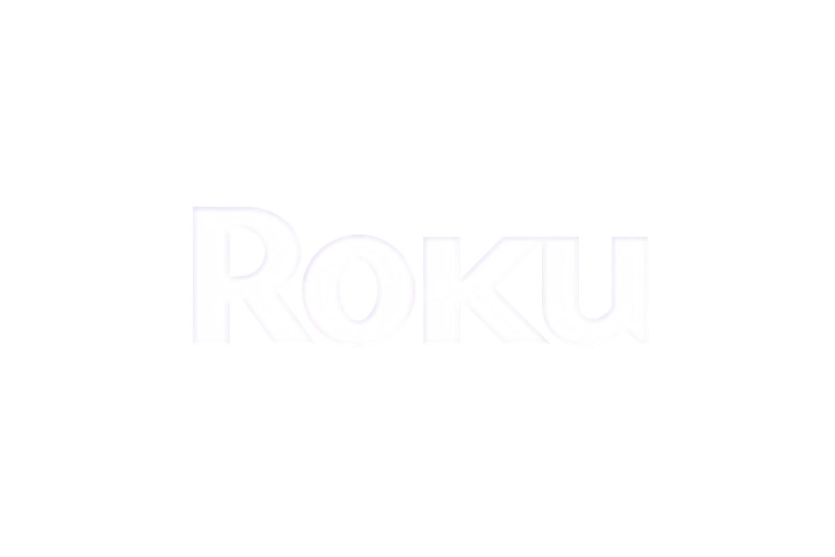 The Roku logo in white on a black background.