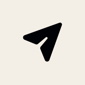 Telegram logo with a paper plane icon in black on a light background.