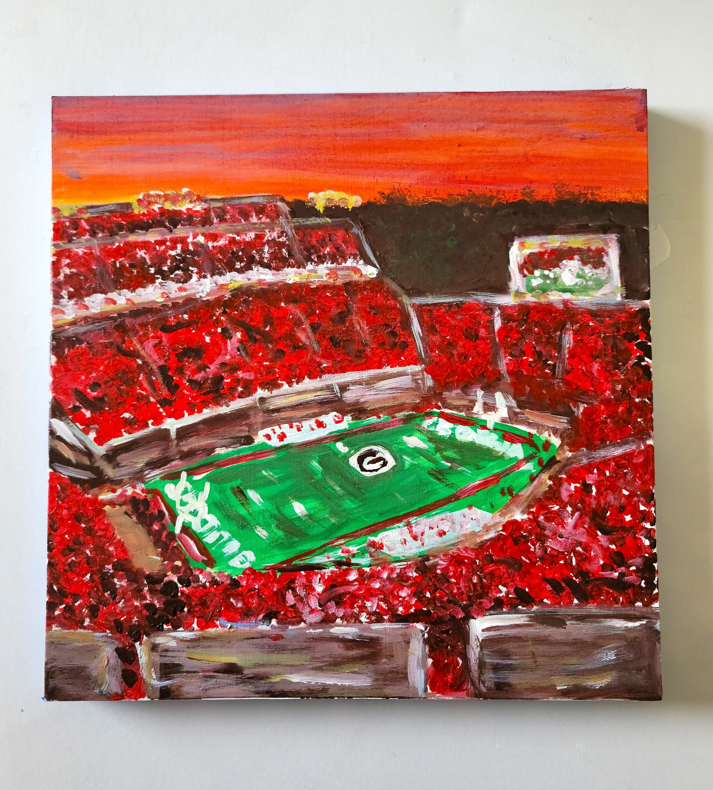 GA Stadium- Hand Embellished Print