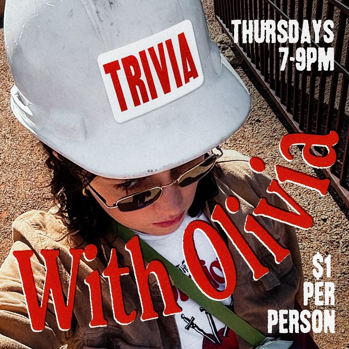 𝕋𝕣𝕚𝕧𝕚𝕒 𝕨𝕚𝕥𝕙 𝕆𝕝𝕚𝕧𝕚𝕒 is back for its second week!

Our favorite trivia superstar returns with our new weekly Trivia timeslot, featuring categories carefully crafted to put you to the test.

$1 per player, prizes given for first place, s