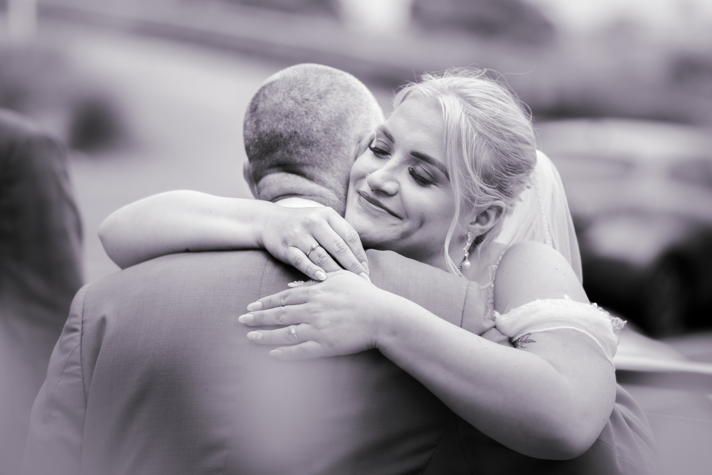 Plymouth wedding photographer takes picture of couple on their Plymouth wedding.