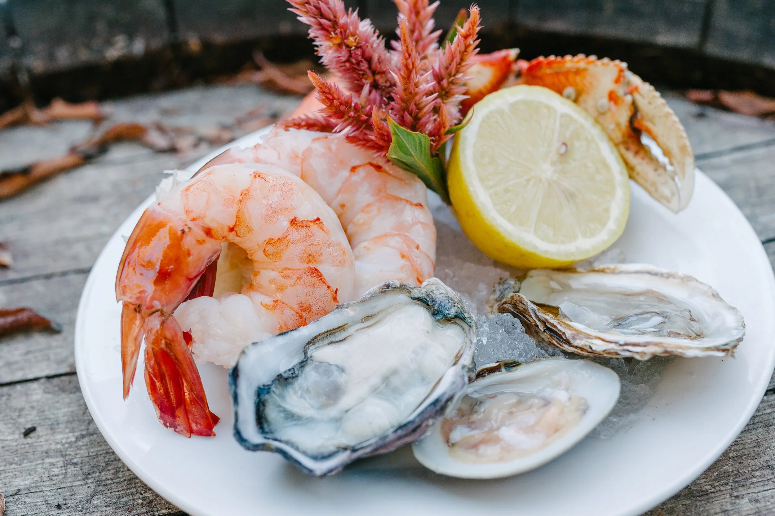 Simple Raw bar Catering for a lovely Spring Wedding event.