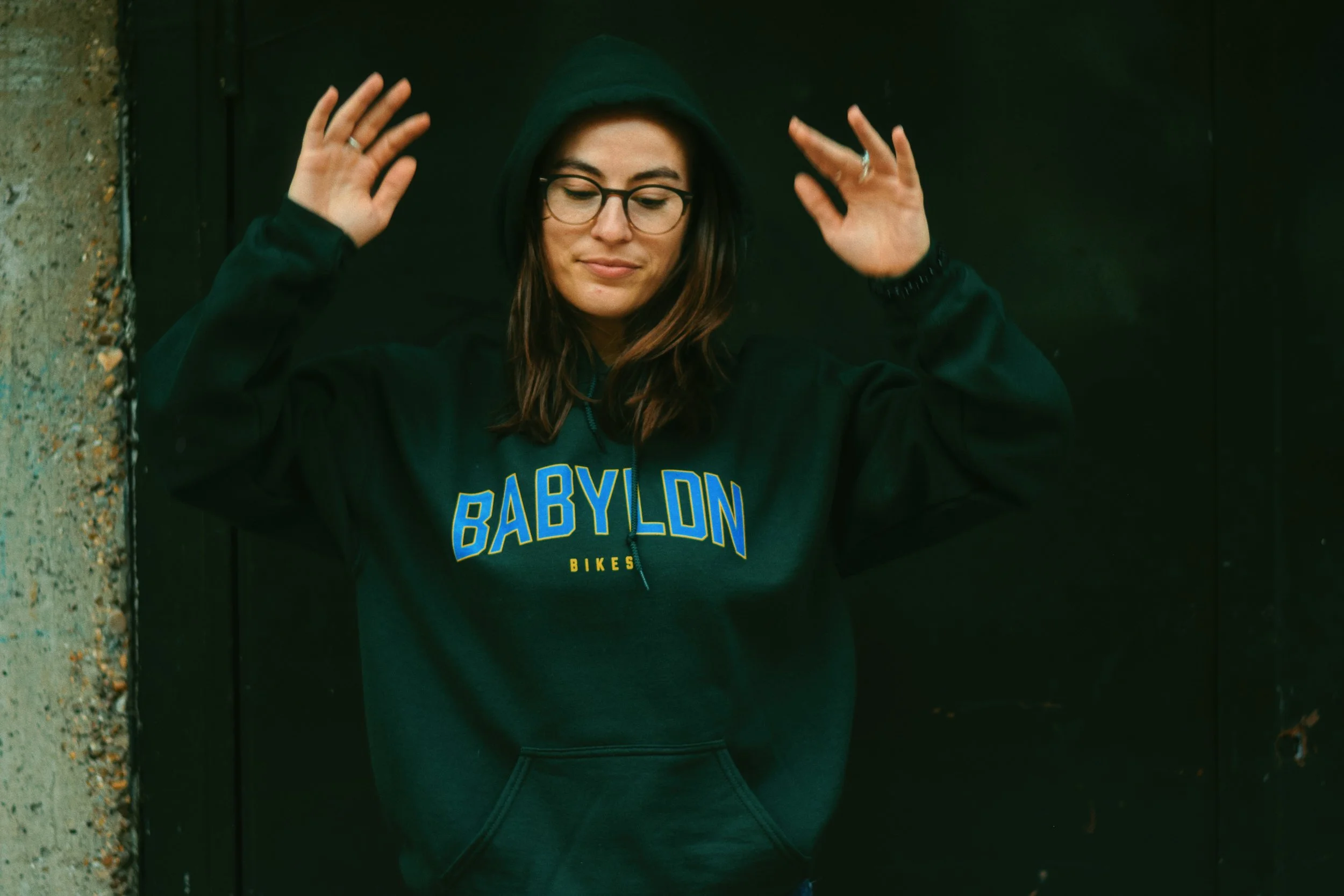 BABYLDN BIKES VARSITY HOODIE FOREST GREEN