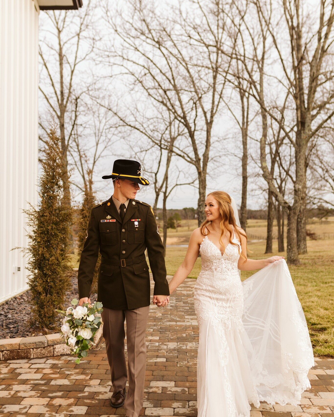 Step into forever with your love at Pine Meadows Venue 🤍 Click the link in our bio for all our available dates through 2025! You'll find pricing info too 😉

Photographer: @amaggiophoto 
Cake: @jeffwood471 
Groomsmen Wear: @menswearhouse 
DJ: @eleva