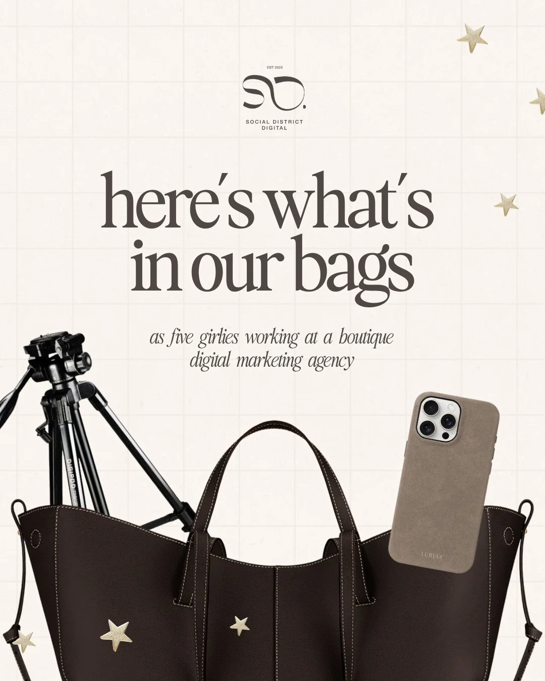 Taking a minute on this busy Monday to show you all what's in our bags 💅⁠
⁠
✉️ info@socialdistrict.ca⁠
🖥️ www.socialdistrict.ca