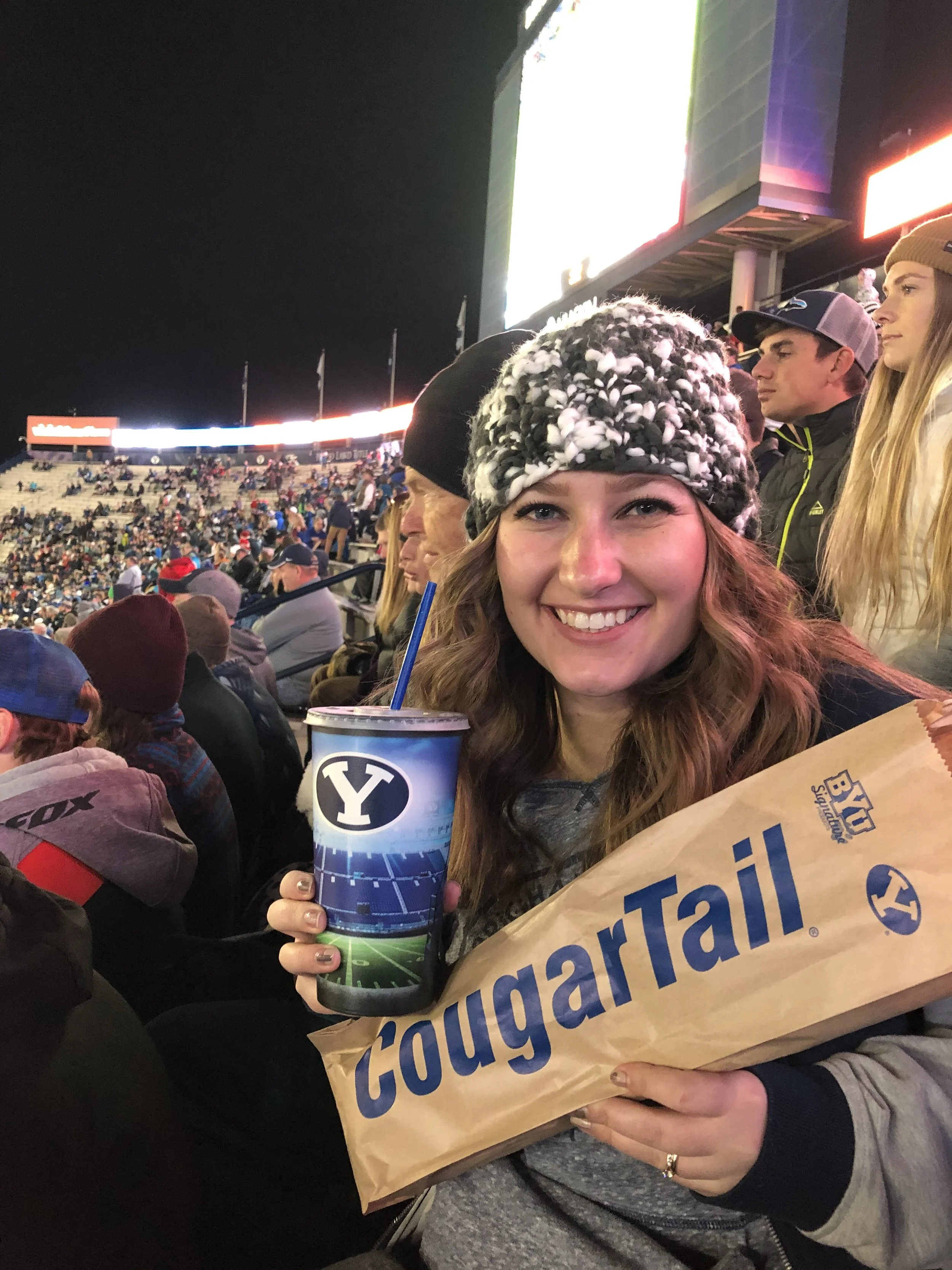 We both graduated from BYU, so while were not huge sports fans... GO COUGS! Disclaimer... Jessica is still a big fan of the U of U and will cheer for them as long as they aren't playing each other.