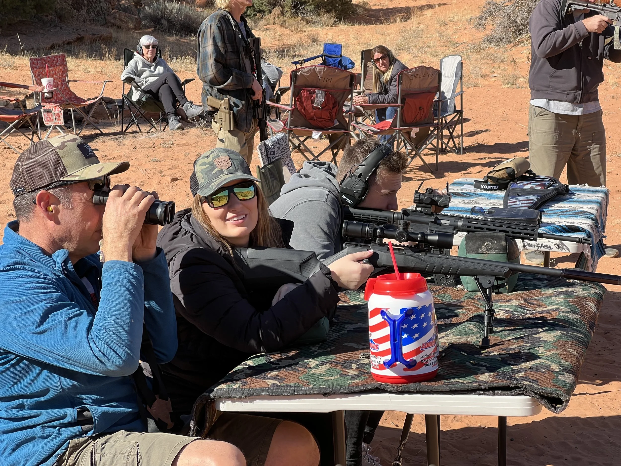 Each Thanksgiving, our family has a tradition of going shooting. We sight in all the guns and plink around with coke cans and paper targets.