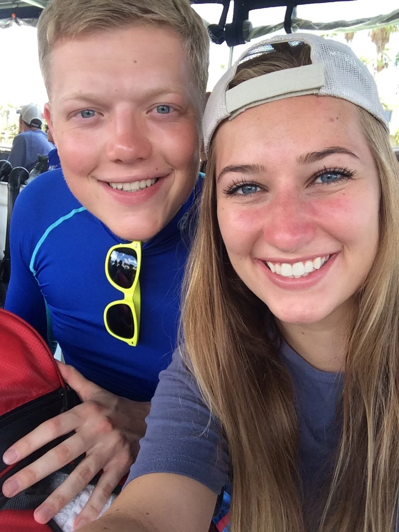 This picture was taken just before a snorkeling trip in Florida. When we aren't visiting family, we love to vacation in FL!