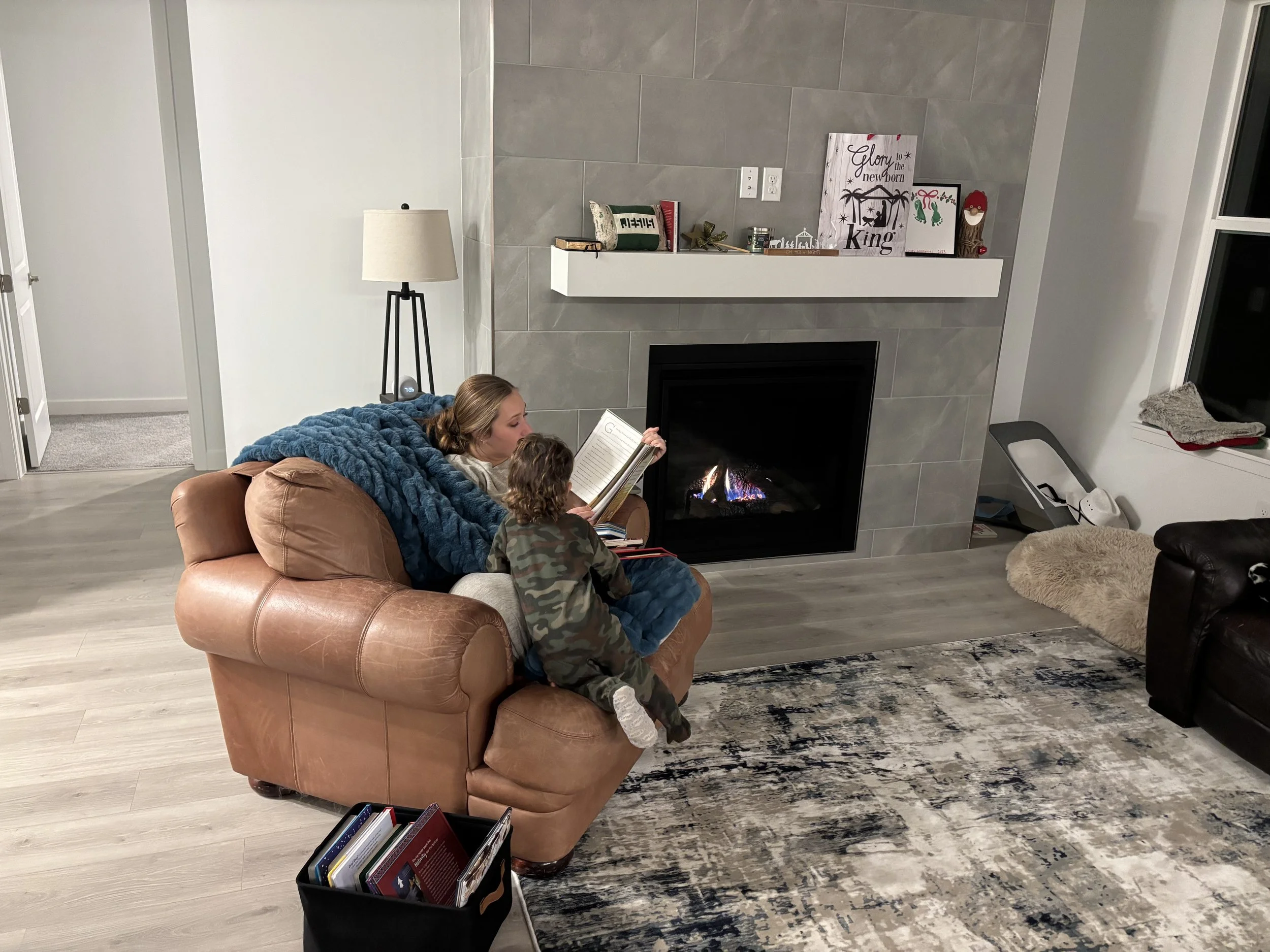 We love to cozy up and read some good books!