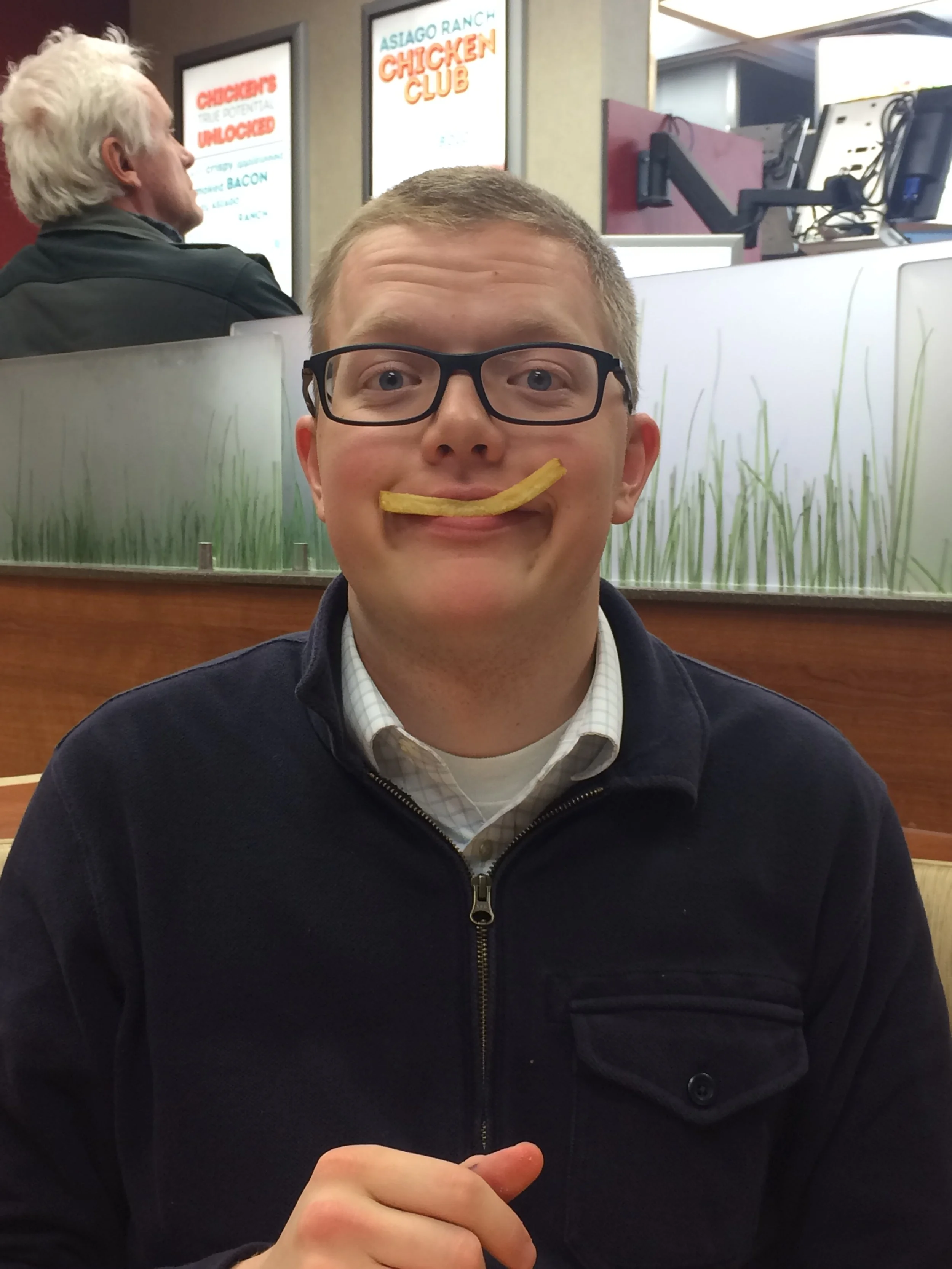 Always keeping it classy. We always look for the best "smile fry" when we get fast food.
