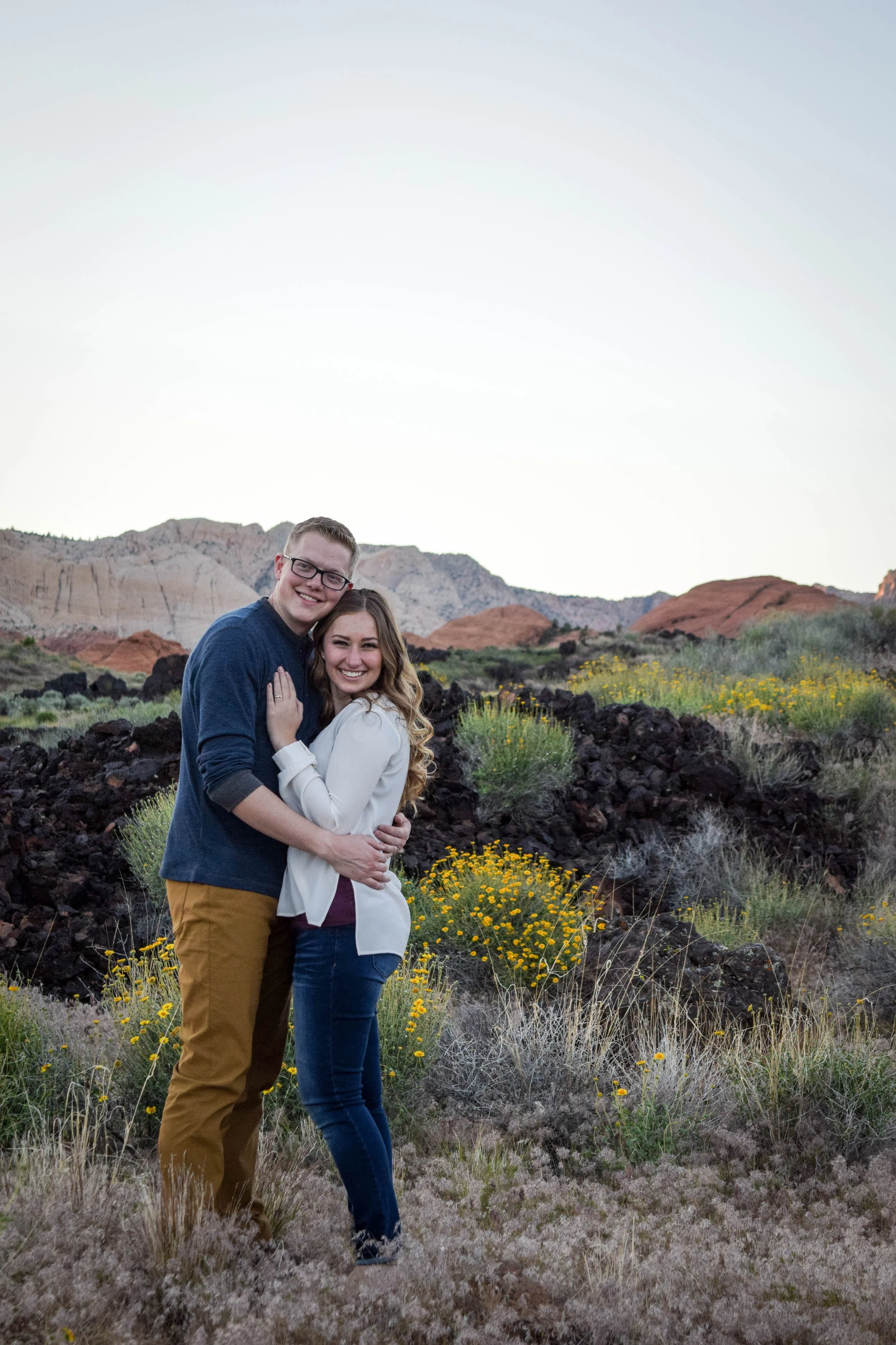 This is one of our engagement photos taken in Snow Canyon State Park.