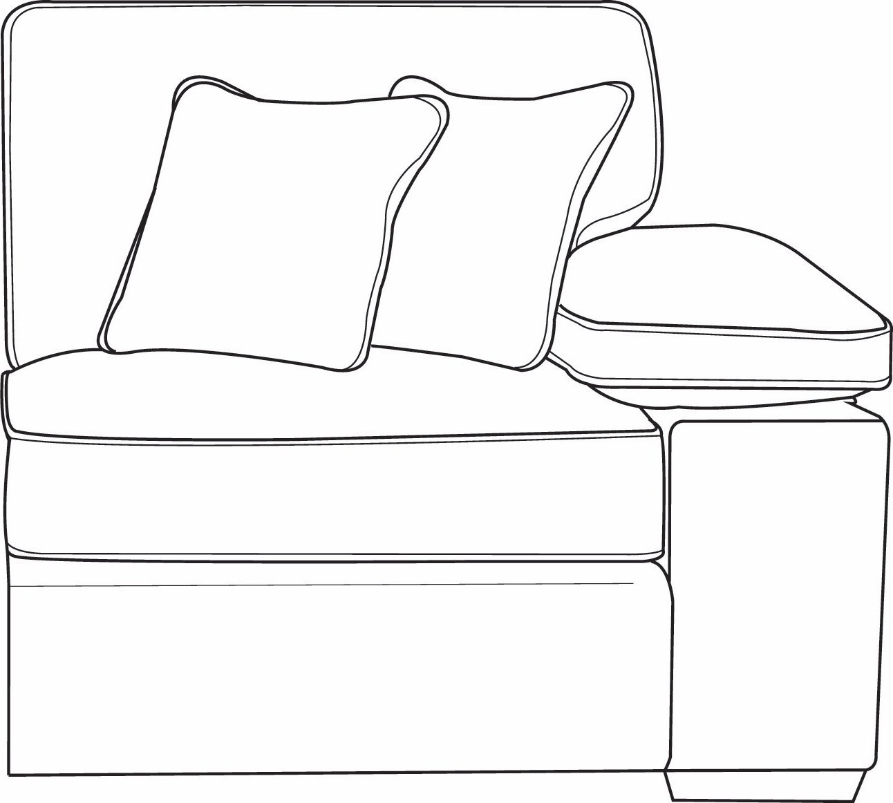 Right 1 Seater Sofa Section