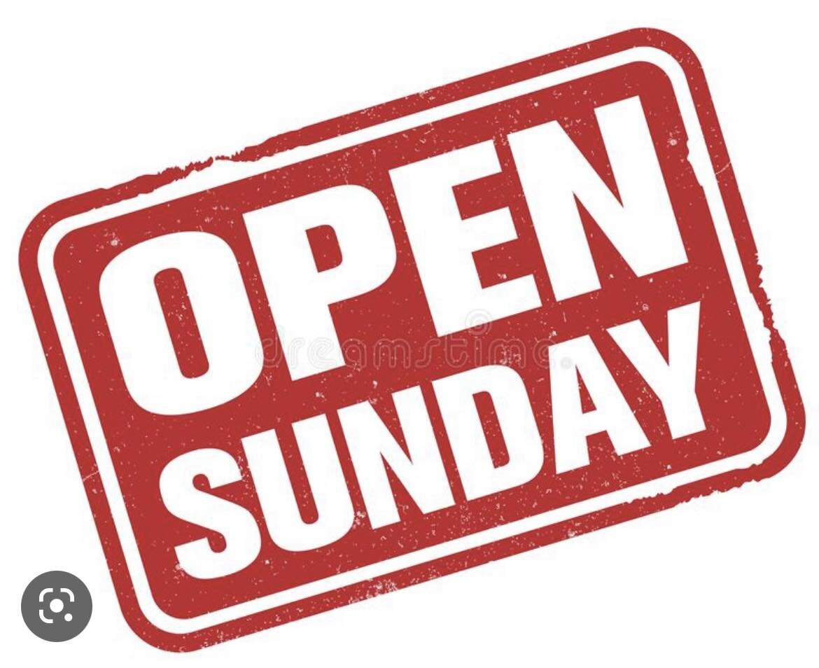 OUR NEW SUNDAY HOURS ARE NOW 11am to 4pm
