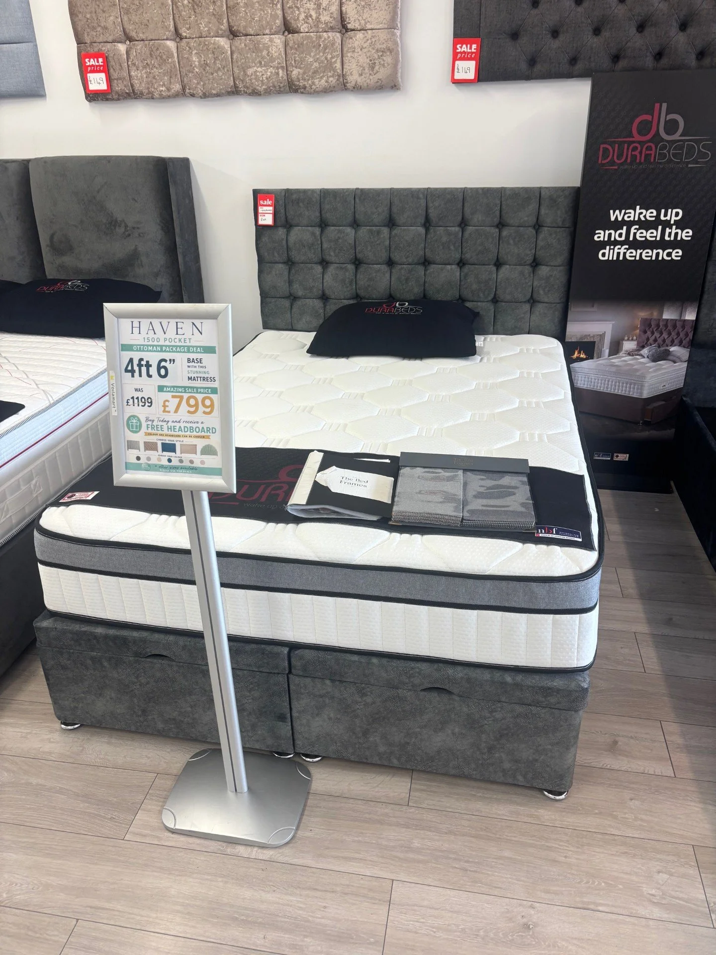 4ft 6" Haven Front Opening Ottoman and Headboard