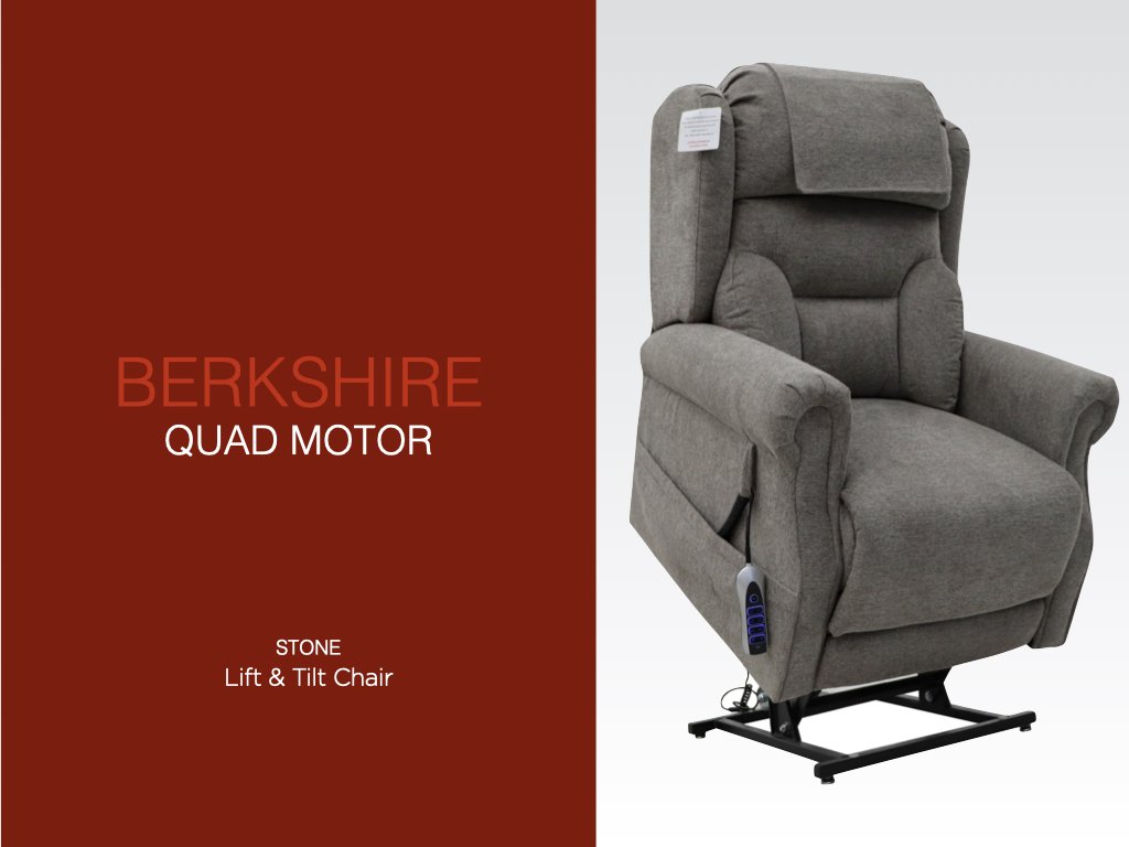 Berkshire Quad Motor Lift & Tilt Chair - Stone