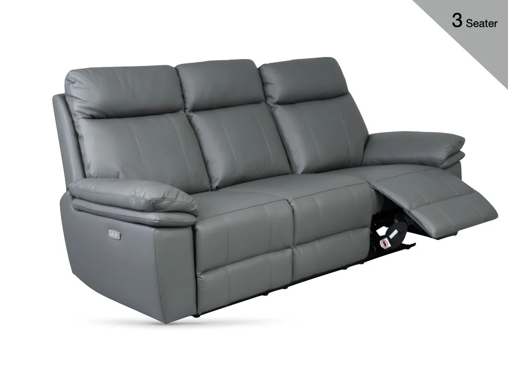 Horizon 3 Seater Power Reclining Sofa - Grey