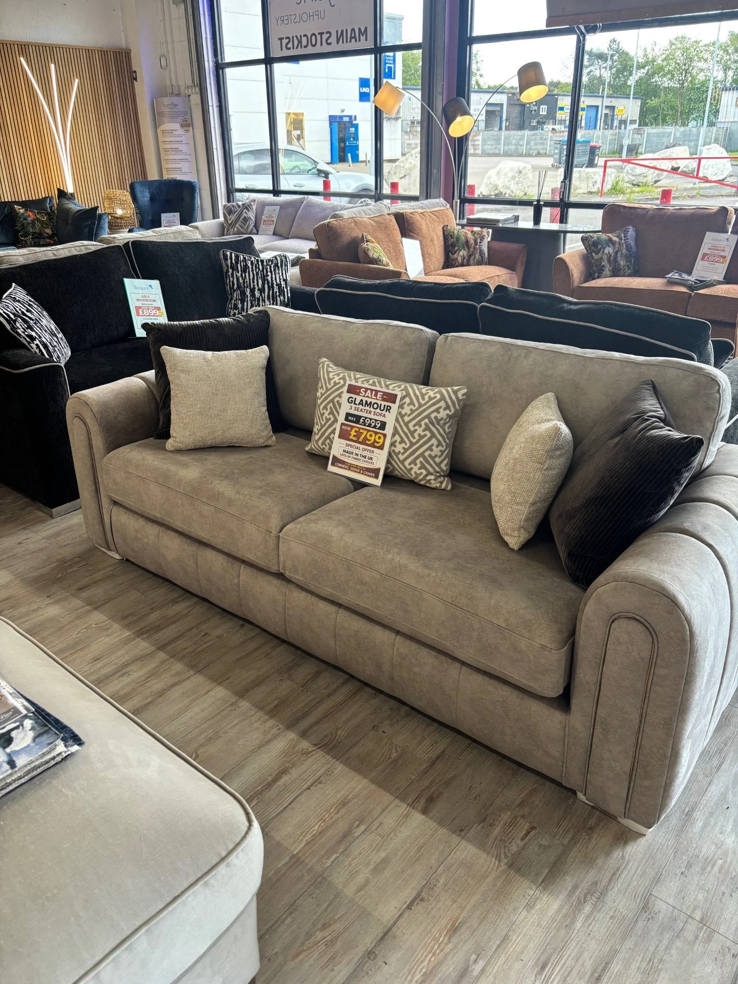 Glamour 3 Seater Sofa