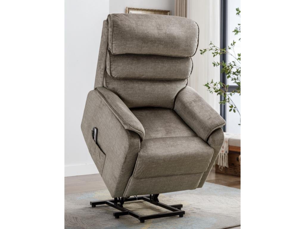 Savoy Dual Motor Rise and Recliner Chair in Taupe