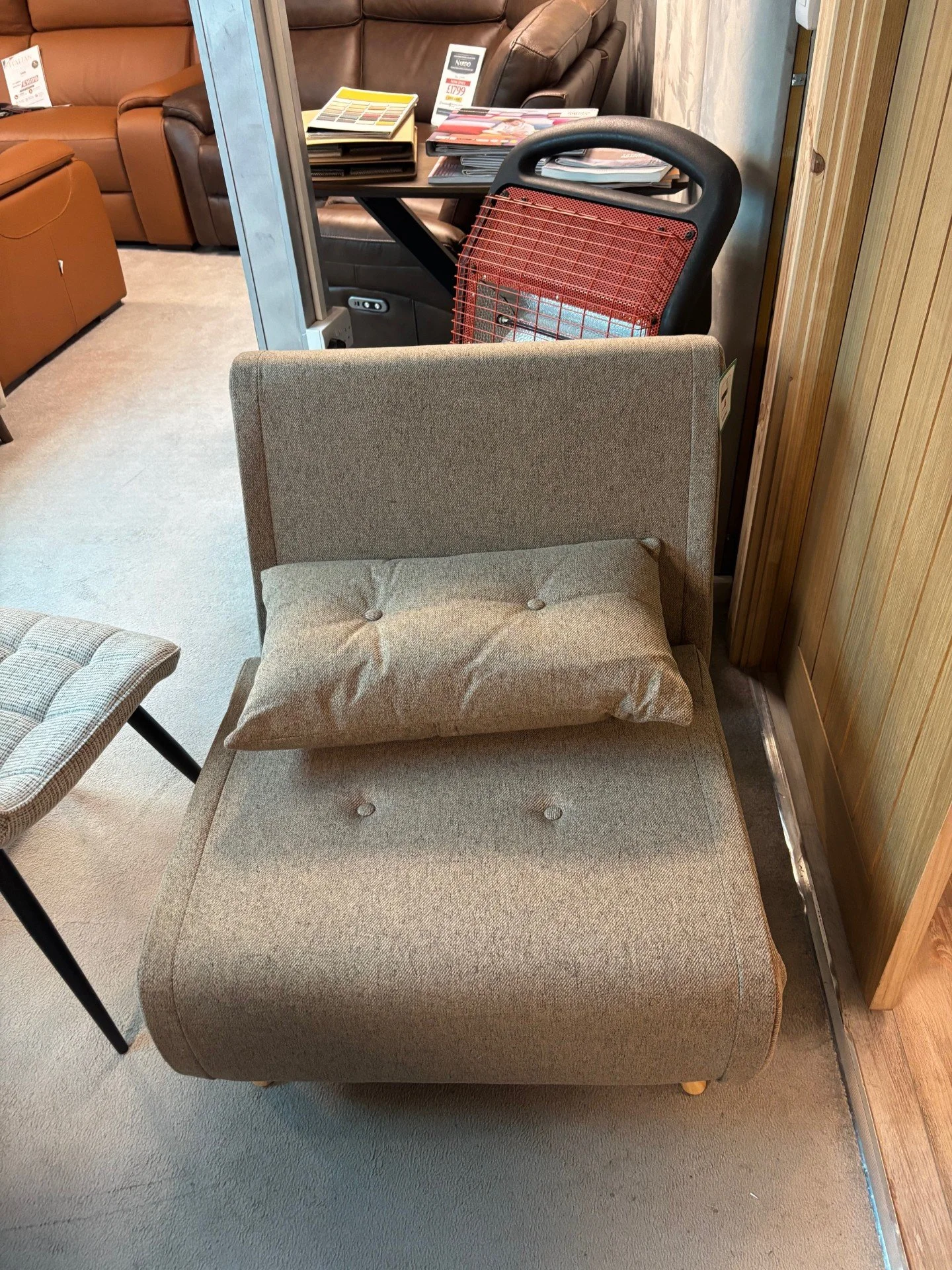Freya Chair Bed in Beige