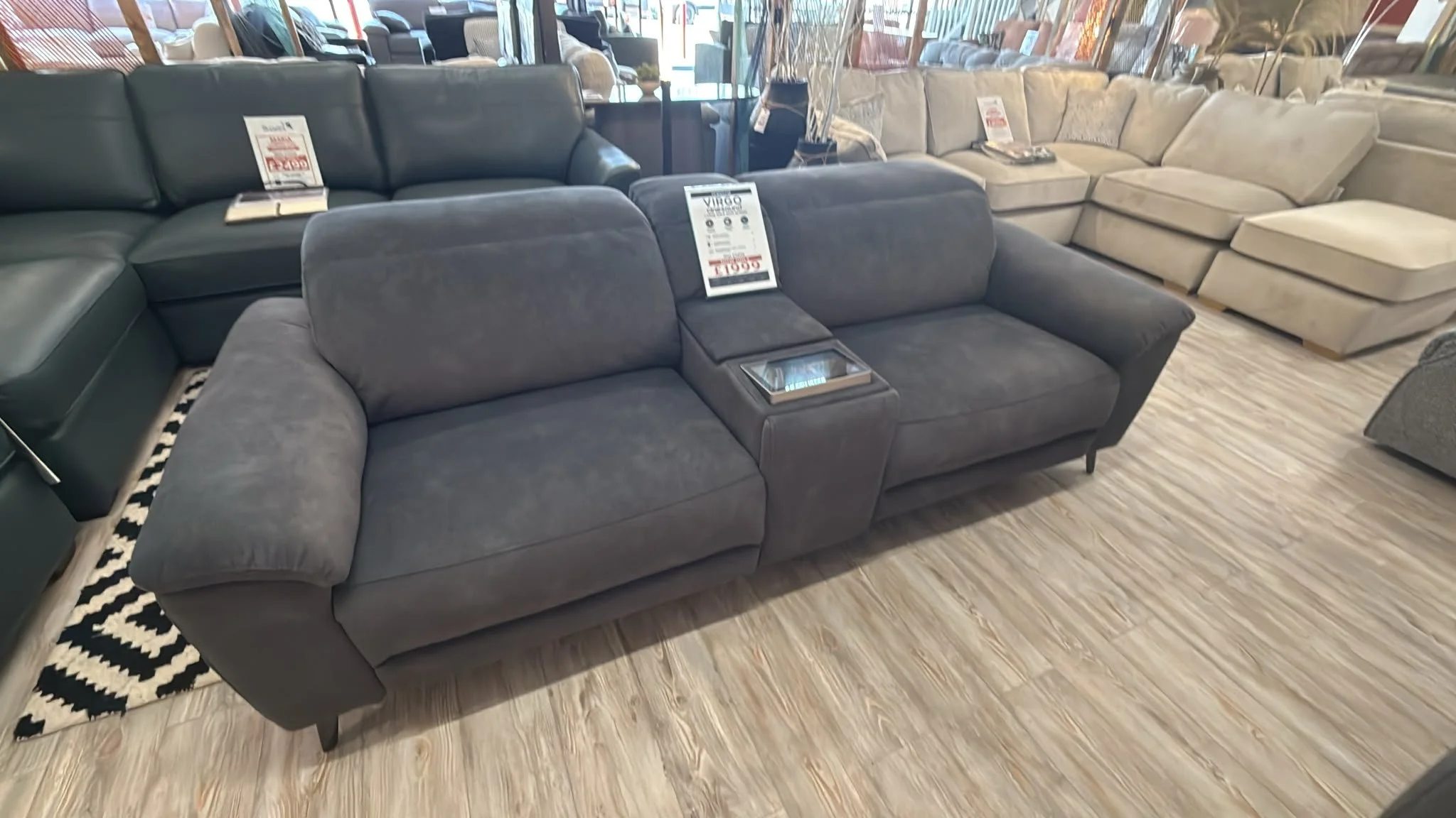 Virgo 3 Seater Power Reclining CiniSound Sofa with Screen