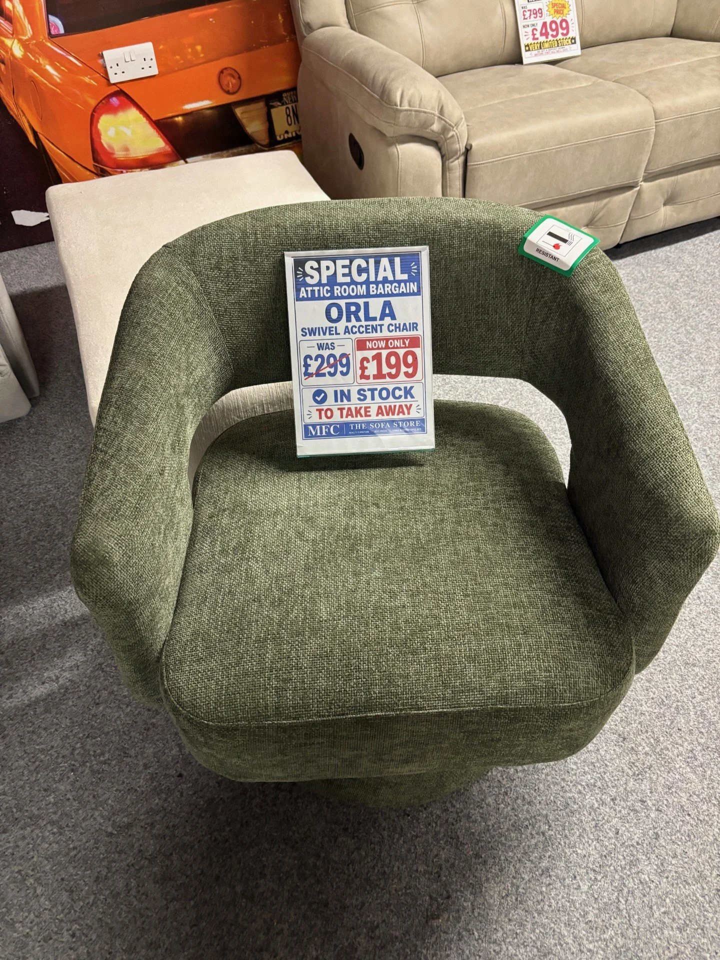 Orla Accent Chair in Green