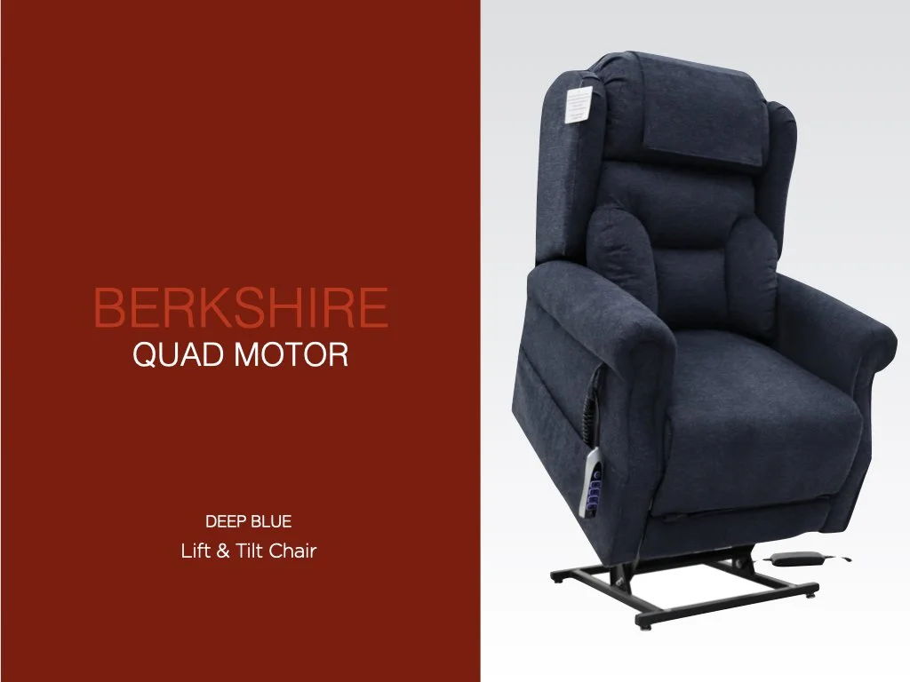 Berkshire Quad Motor Lift & Tilt Chair - Deep Blue