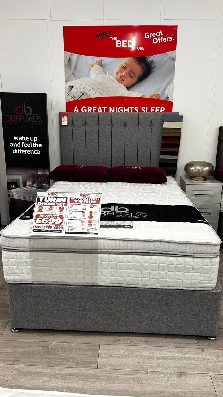 4ft 6" Turin 2000 Divan Set with a Premium Headboard